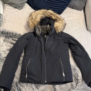 Obermeyer Black Ski Jacket with Fur Hood